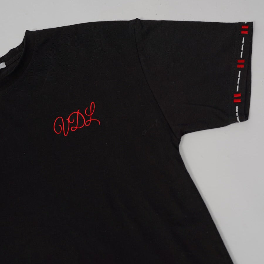 VDL Signature Black Tee – Red Edition