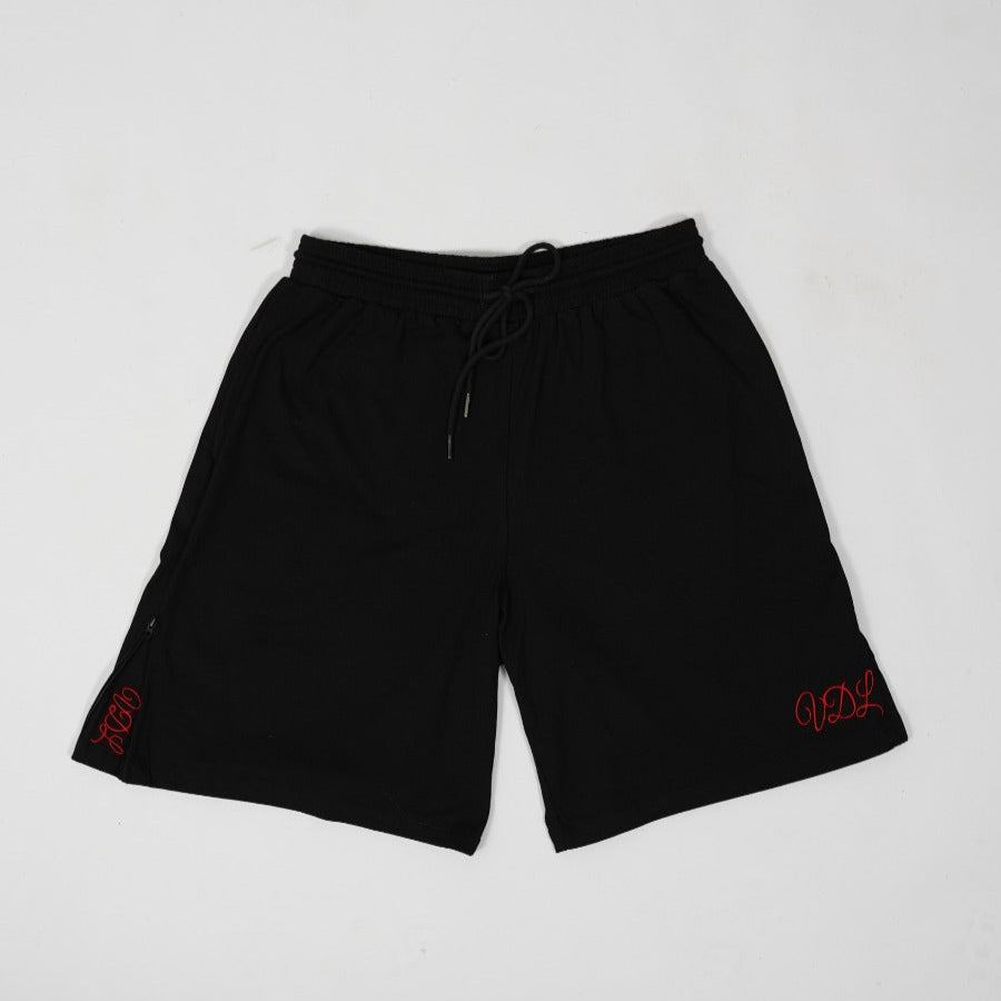 VDL Signature Black Shorts – Red Edition