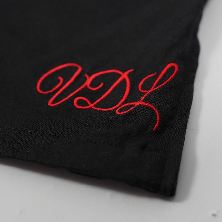 VDL Signature Black Shorts – Red Edition